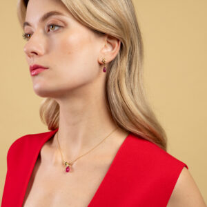 Ketting ‘blossom’ robijn