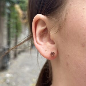 Oorstekers 'Sweets' roze toermalijn