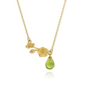 Ketting ‘blossom’ peridoot