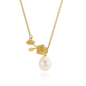 Ketting ‘blossom’ witte parel