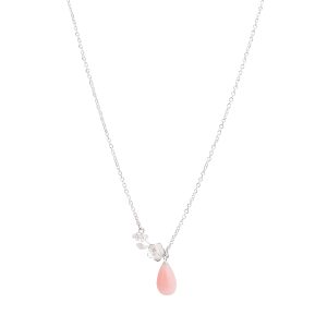 Ketting 'Blossom' roze opaal