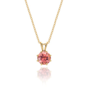 Ketting 'Sweets' roze toermalijn