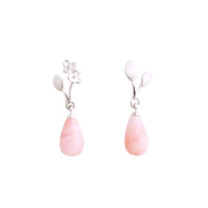 Oorstekers ‘blossom’ roze opaal